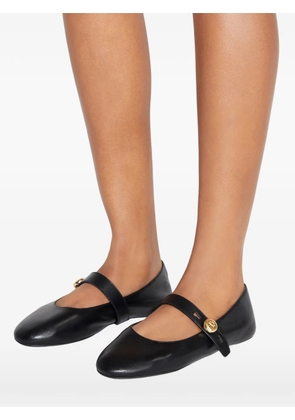 Tory Burch strap detail flat shoes - Black