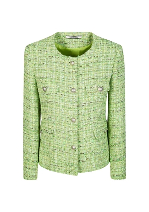 Tagliatore Jodie button tweed jacket - Green