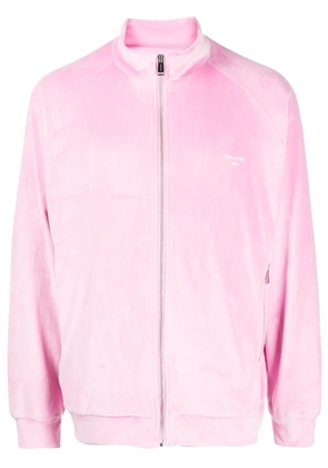 TEAM WANG design brushed-effect zip-up jacket - Pink