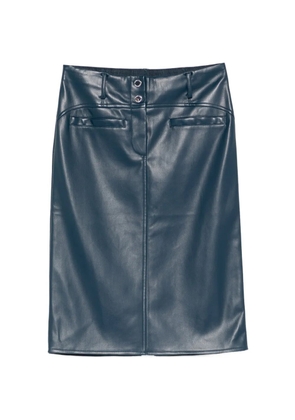 Patrizia Pepe logo-button mini skirt - Blue
