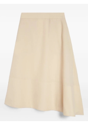 Jil Sander wool asymmetric skirt - Neutrals