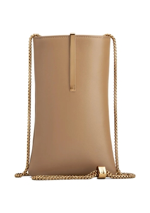 Tod's leather phone holder - Neutrals