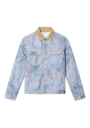 MARANT Jango floral-patern corduroy-collar jacket - Blue