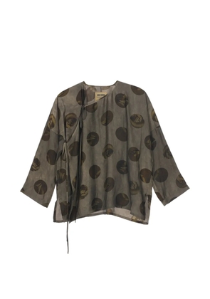 Uma Wang printed tanesha blouse - Green