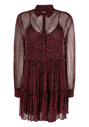 Zadig&Voltaire Razyele Crush-pattern crepe minidress - Black