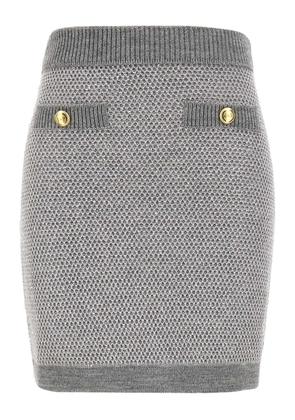 Elisabetta Franchi ribbed-waistband skirt - Grey
