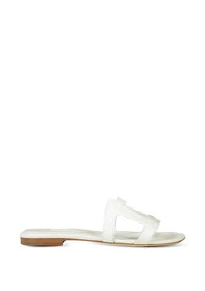 Manolo Blahnik cut-out flat sandals - White