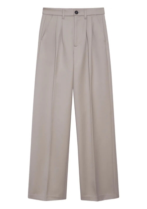 ANINE BING Carrie pressed-crease tailored trousers - Neutrals