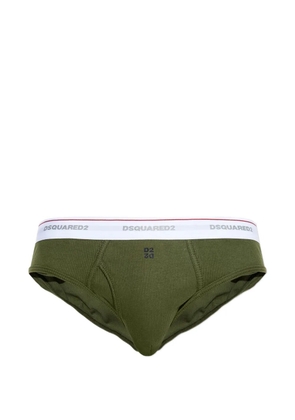 DSQUARED2 logo-waistband briefs - Green
