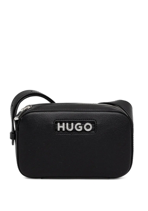 HUGO logo-plaque mini crossbody bag - Black