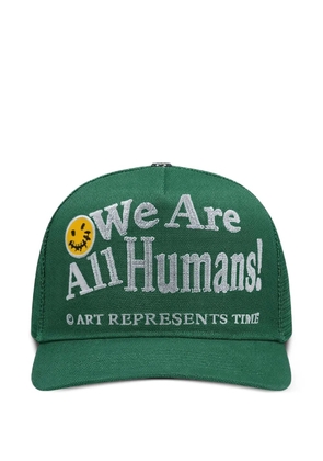 ALL HUMAN embroidered-design baseball cap - Green