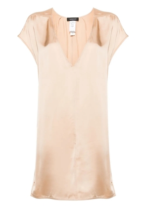 Fabiana Filippi beaded trim satin tunic - Pink