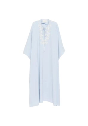 SHATHA ESSA floral-embellished maxi dress - Blue