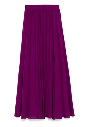 Elie Saab silk maxi skirt - Purple