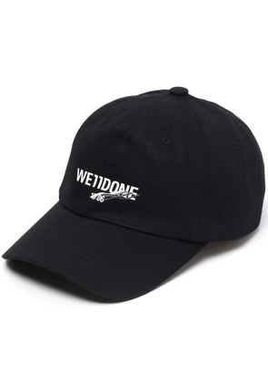 We11done logo-print cotton cap - Black