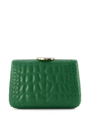 Giambattista Valli embossed-leather clutch bag - Green