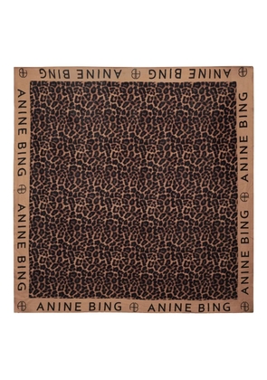 ANINE BING Eliza leopard-print sarong - Brown