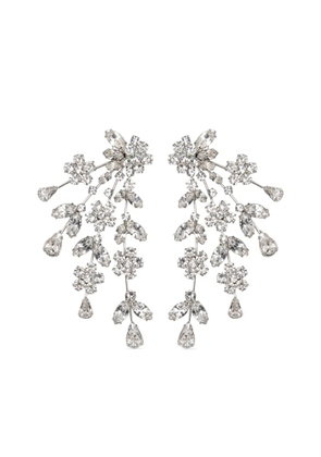 Jennifer Behr 18kt gold plated Daphne crystal drop earrings - Silver