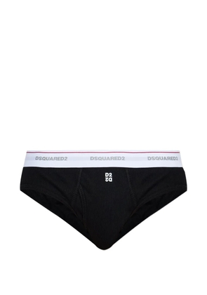 DSQUARED2 ribbed waistband briefs - Black