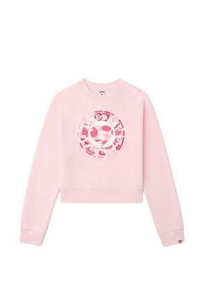 A BATHING APE® Round Camo heart-print sweatshirt - Pink