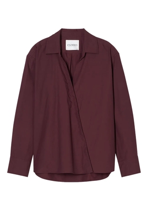 Closed asymmetric-button-up shirt - Purple