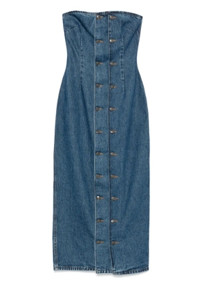 ROTATE BIRGER CHRISTENSEN button-detail denim dress - Blue
