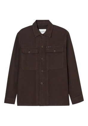 Closed button-up shirt jacket - Brown