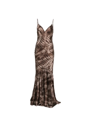 Elisabetta Franchi printed maxi dress - Brown