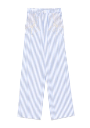Elisabetta Franchi striped cotton pants - White