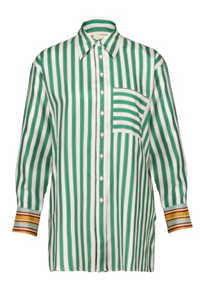 PAULA striped button-up shirt - Green