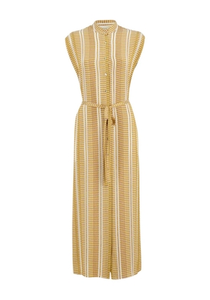 Zeus+Dione striped midi dress - Yellow