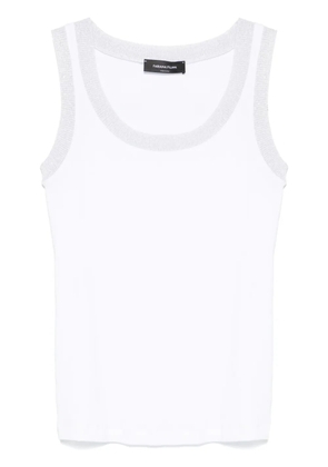 Fabiana Filippi lurex-trim tank top - White