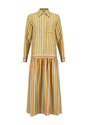 PAULA Rosalia striped A-line shirtdress - Yellow