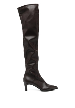 CHUCKIES 60mm leather boots - Brown