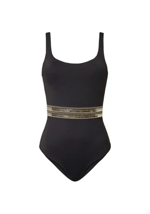 TWINSET sequin-embroidered swimsuit - Black