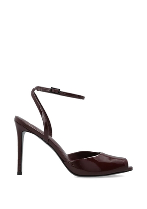 BLACK SUEDE STUDIO Wrne ankle-strap peep-toe heeled sandals - Red