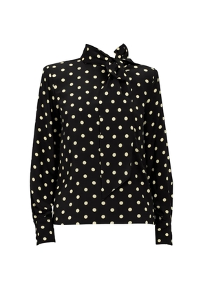 Francoise Pinton - Paris polka-dot tie blouse - Black