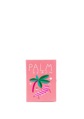 Olympia Le-Tan Palm Beach Madalina Andronic embroidered clutch bag - Pink