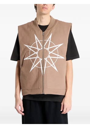 Pleasures x Slipknot goat padded vest jacket - Brown