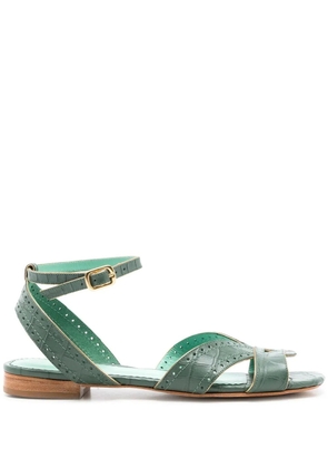 Sarah Chofakian Chemesier ankle-strap detail sandals - Green