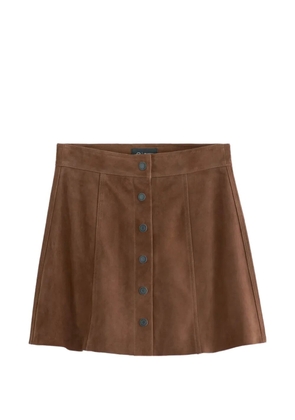 AG Jeans button-fastening A-line mini skirt - Brown