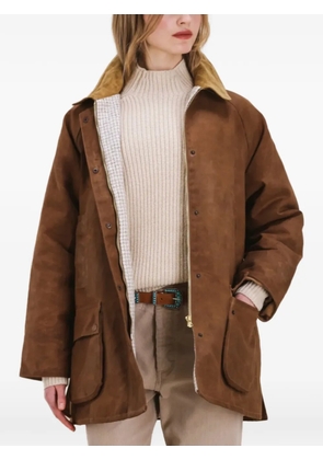 Fortela Floriane patch-pocket collared jacket - Brown