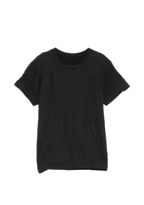 Y's textured T-shirt - Black