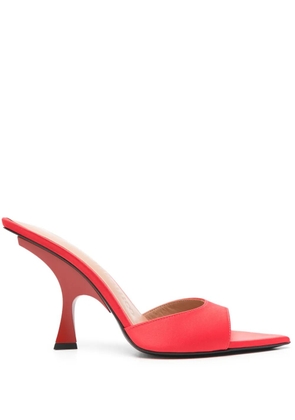 The Attico 100mm pointed-toe sandals - Red