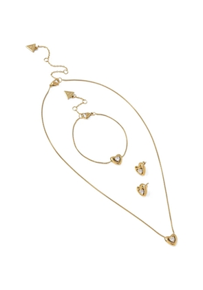 GUESS USA BeLoved heart-pendant necklace set - Gold