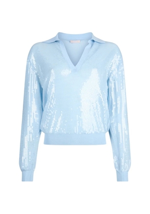 LIU JO sequin V-neck sweater - Blue