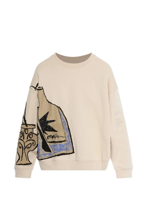 MUNTHE Rarsnima graphic-print sweatshirt - Neutrals