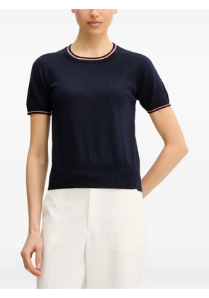 LUISA SPAGNOLI Metella stockinette-knit top - Blue