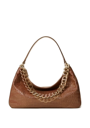 TWINSET Liliane crocodile-effect chain shoulder bag - Brown