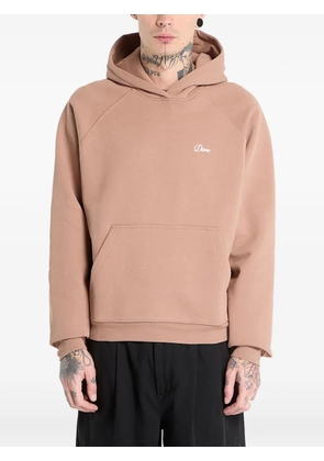 dime logo-detail pouch-pocket hoodie - Brown